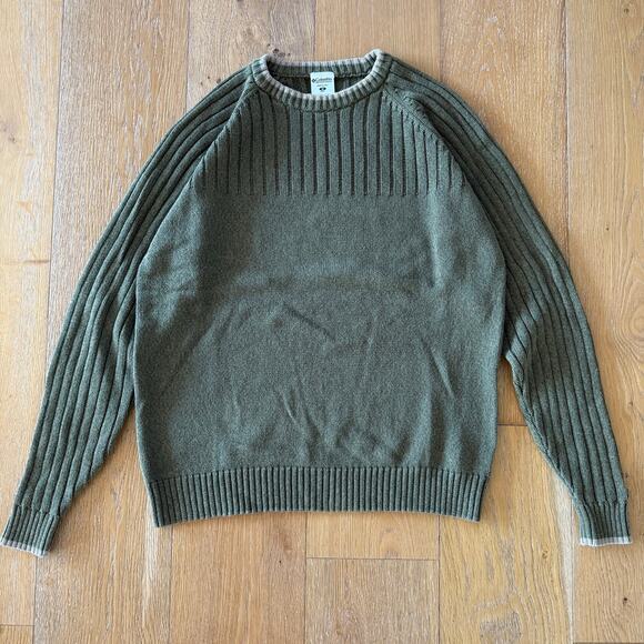 Columbia Green Knit Pullover Sweater Size M - Picture 1 of 4